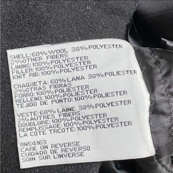 Kenneth Cole New York Wool-Blend Black Field Jacket Quilted Lined XL - Picture 15 of 15